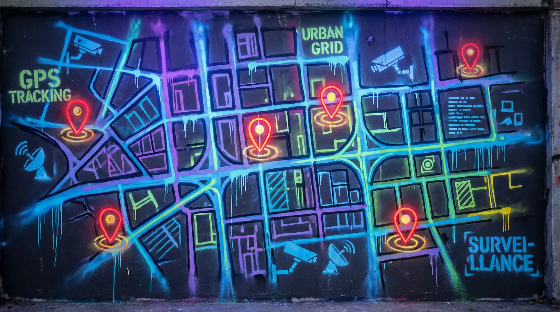 侯梦莎照片 狗仔追踪地图 - 城市涂鸦风格
